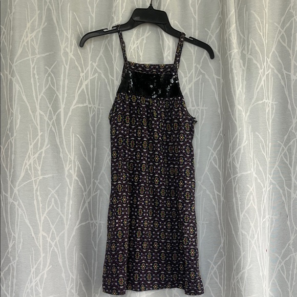 Floral Black Mini Dress - Picture 1 of 3